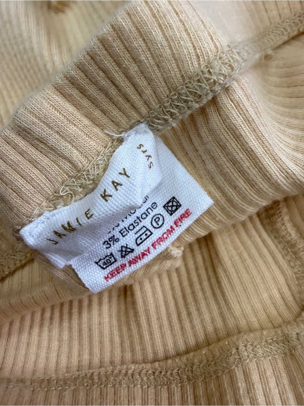Jamie Kay Warm Tan Ribbed Henley Lounge Set - Size 5Y